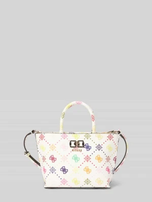 Torba typu tote z nadruk z logo na całej powierzchni model 'Emelie' Guess