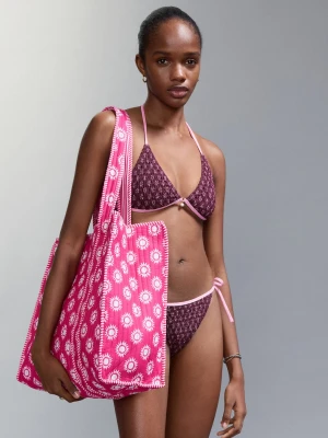 Torba typu tote z nadrukiem w słońca różowy - Dziewczyna - Rozmiar uniwersalny - MANGO TEEN