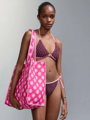 Torba typu tote z nadrukiem w słońca różowy - Dziewczyna - Rozmiar uniwersalny - MANGO TEEN