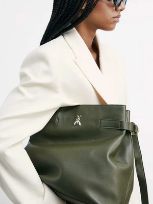 Torba typu worek New Business glossy PATRIZIA PEPE