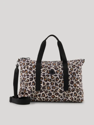 Torba weekendowa Giocoso Leo Lotte w kolorze koniakowym/beżowym/czarnym ze zwierzęcym wzorem Joop