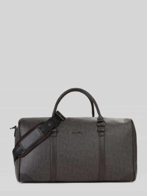 Torba weekendowa z detal z logo model 'KING' VALENTINO BAGS Ciemnobrązowy