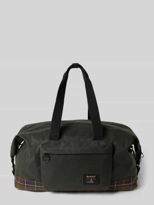 Torba weekendowa z naszywką z logo model 'FIELD WAX HOLDALL' Barbour Oliwkowy