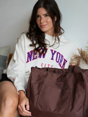 Torba z kieszeniami materiałowa brązowa Puccini