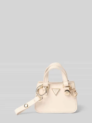 Torba z materiału skóropodobnego z detalem z logo Guess