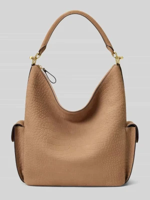 Torba z naturalnej skóry Lauren Ralph Lauren Camel