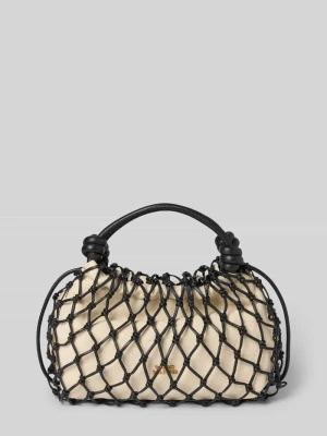 Torba z rączką z prawdziwej skóry owczej model 'SOFT L MED CROSSOVER MACRAME' Tommy Hilfiger