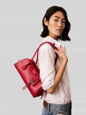 Torba z rączką z wytłaczanym logo model 'EMBLEM TRIO SHOULDER BAG' CK Calvin Klein