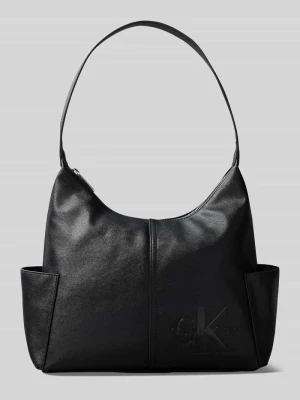 Torba z rączkami z zamkiem błyskawicznym i kieszeniami bocznymi Calvin Klein Czarny