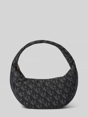 Torba z uchwytami i detalem z logo Calvin Klein Czarny
