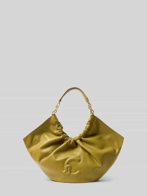 Torba z uchwytami i detalem z logo Coccinelle