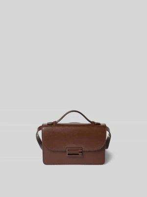 Torba z uchwytami i detalem z logo Victoria Beckham Ciemnobrązowy
