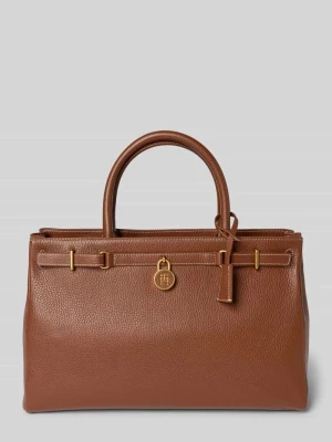 Torba z uchwytami z naturalnej skóry bydlęcej model ‘AMERICAN ICON’ Tommy Hilfiger