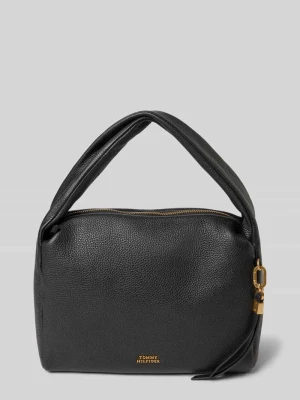 Torba z uchwytami z naturalnej skóry bydlęcej Tommy Hilfiger