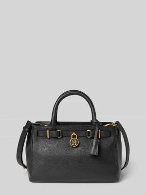 Torba z uchwytami z naturalnej skóry bydlęcej Tommy Hilfiger