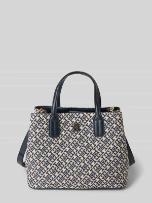 Torba z uchwytami z żakardowym monogramem Tommy Hilfiger
