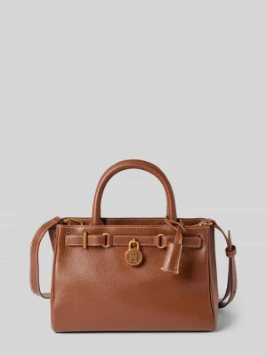 Torba z uchwytem z fakturowanej skóry bydlęcej Tommy Hilfiger