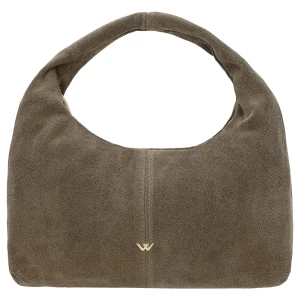 Beżowa mała torebka w stylu hobo 80508-64 Wojas