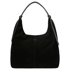 Duża welurowa torebka damska w czarnym kolorze 80531-71 Wojas