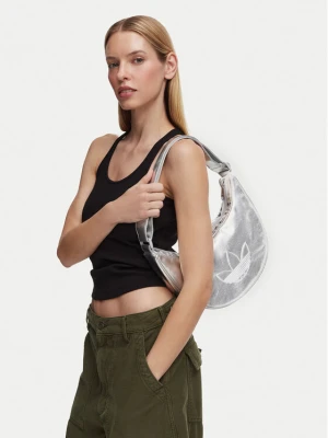Torebka adidas Adicolor Half Crescent Bag Metallic Pu KR1562 Srebrny