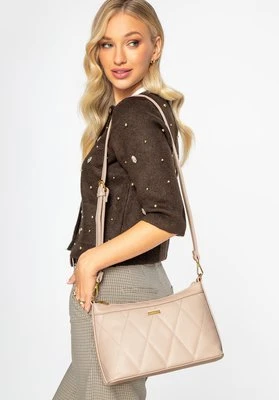 Torebka bagietka z ekoskóry w przeszycia beżowa Wittchen