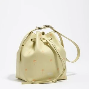 Torebka bucket Carlino duża skóra Palms bladozielona BIMBA Y LOLA