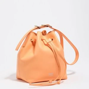 Torebka bucket Carlino duża skóra sorbet pomarańczowy BIMBA Y LOLA