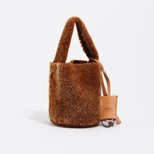 Torebka Bucket mini skóra brązowa BIMBA Y LOLA