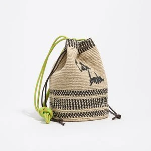 Torebka bucket pleciona średnia rafia naturalna BIMBA Y LOLA