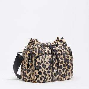 Torebka Bucket Pocket nylon Leopard Natural BIMBA Y LOLA