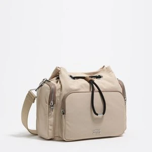 Torebka bucket Pocket nylon piasek BIMBA Y LOLA