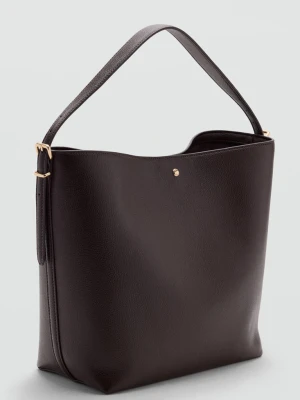 Duża torba bucket z klamrą czarny - Kobieta - Rozmiar uniwersalny - MANGO