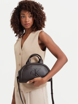 Torebka Calvin Klein Bold Ck Dome Crossbody LV04F3895G Brązowy ciemny