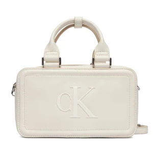 Torebka Calvin Klein Bold Ck Elongated Mini Tote LV04F3411G Biały