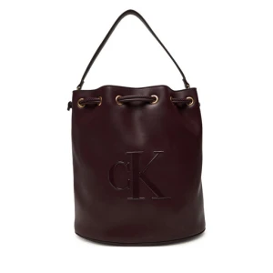 Torebka Calvin Klein Bold Ck Large Bucket Bag LV04F3232G Bordowy