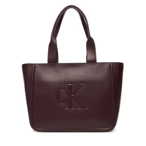 Torebka Calvin Klein Bold Ck Medium Tote LV04F3218G Bordowy
