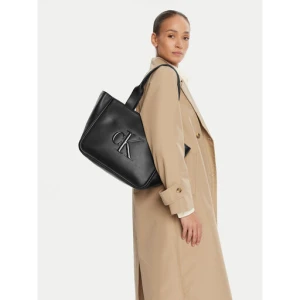 Torebka Calvin Klein Bold Ck Medium Tote LV04F3218G Czarny