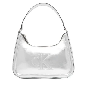 Torebka Calvin Klein Bold Ck Metallic Shoulder Bag LV04F3332G Srebrny