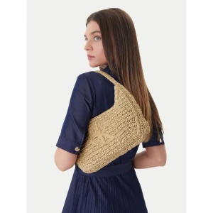 Torebka Calvin Klein Bold Ck Raffia Sm Shoulder Bag LV04F3449G Brązowy