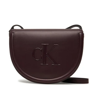 Torebka Calvin Klein Bold Ck Saddle Crossbody LV04F3221G Bordowy
