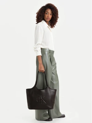 Torebka Calvin Klein Bold Ck Shopper LV04F3562G Bordowy