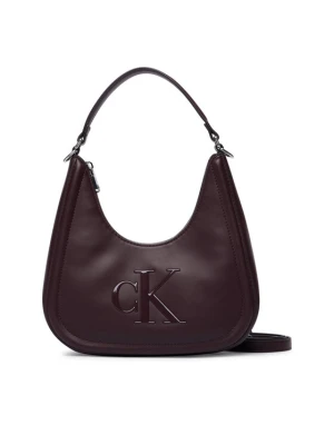 Torebka Calvin Klein Bold Ck Small Crescent Bag LV04F3561G Bordowy