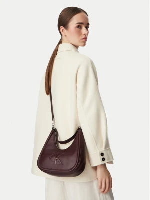 Torebka Calvin Klein Bold Ck Small Crescent Bag LV04F3561G Bordowy