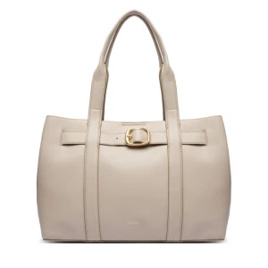 Torebka Calvin Klein Buckle Medium Tote LV04F3294G Écru
