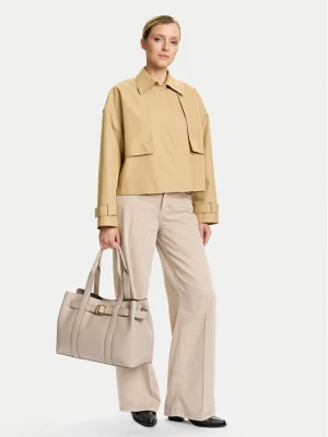 Torebka Calvin Klein Buckle Medium Tote LV04F3294G Écru Kremowy
