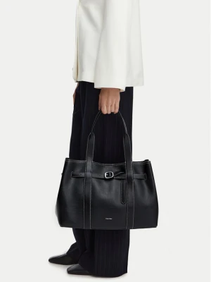 Torebka Calvin Klein Buckle Medium Work Tote LV04F3549G Czarny