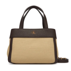 Torebka Calvin Klein Ck Canvas Mini Tote Crossbody LV04F3504G Brązowy