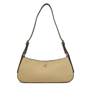 Torebka Calvin Klein Ck Canvas Small Shoulder Bag LV04F3347G Beżowy