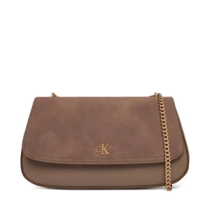 Torebka Calvin Klein Ck Conv Chain Brushed Medium Bag LV04F3407G Beżowy