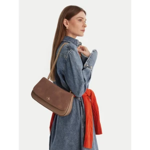 Torebka Calvin Klein Ck Conv Chain Brushed Medium Bag LV04F3407G Beżowy